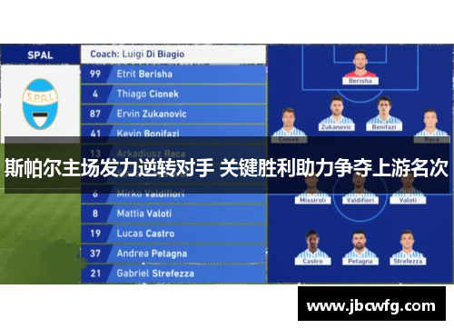 斯帕尔主场发力逆转对手 关键胜利助力争夺上游名次